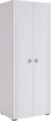 Ева Шкаф двухдверный 104.01 Mebelson (ЛДСП,МДФ,ПВХ,Пластик/Светлое дерево,Белый) арт.UL.104-M.104.01.3101