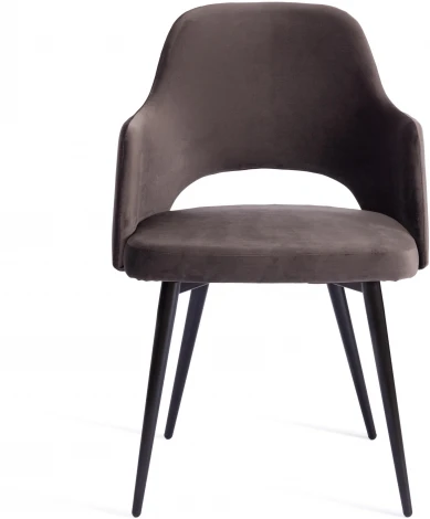 Кресло VALKYRIA 2 (mod. 718) ткань/металл, 55х55х80 см, высота до сиденья 48 темно-серый barkhat 14/черный Tetchair 19880