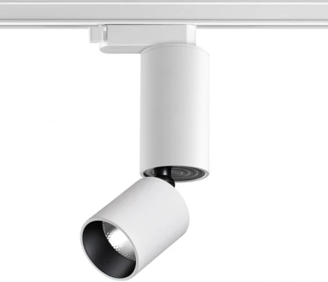 Светильник трековый однофазный трехжильный Novotech Tubo 359320 белый LED 10W 220V 3000K 1100Лм (круглые)