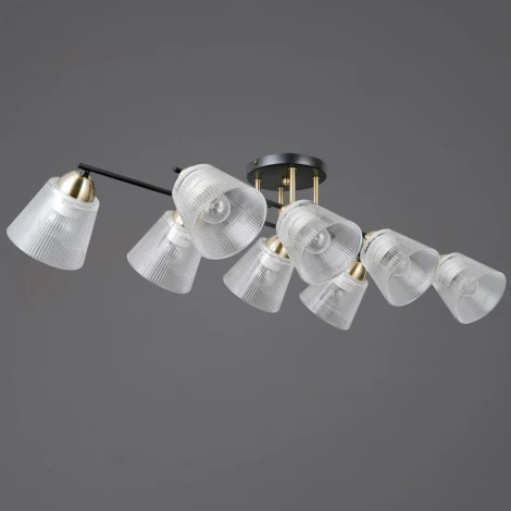 Потолочная люстра на штанге ILLUMICO IL0845-8CSQ-25BKAB ELITE