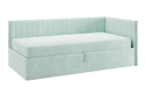 Кровать с подъемным механизмом Твикс (Тахта) 90х200 см Mebelson (ДСП,Велюр/Зеленый) арт.170631,2764