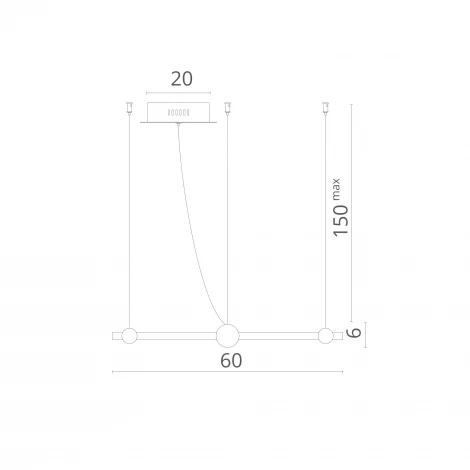 Подвесной светильник Divinare Amadeo 1123/04 SP-65 (LED, 220V, на тросе, кольцо, солнечная система)