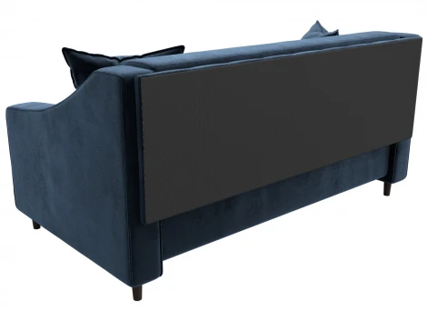 Диван прямой Лига-071 (ЛДСП,Брус,Фанера/Дерево/Велюр/Синий) Лига Диванов 129775