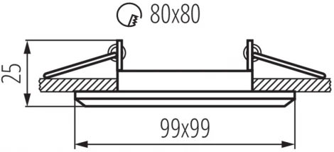 Встраиваемый точечный светильник без цоколя Kanlux ALREN 26758 (12V)