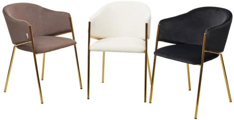 Стул DILL MOMO-47 черный, велюр беспальчиковый"/ золотой каркас М-City 629M05377"