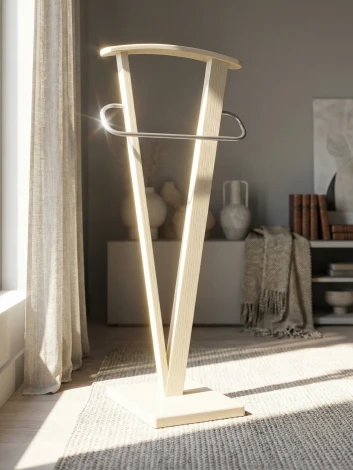 Вешалка костюмная ГАЛАНТ 344 металлик/слоновая кость Mebelik 009947