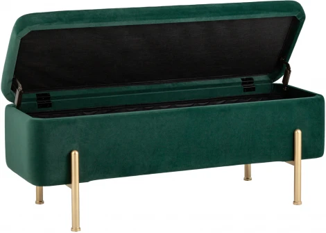 Банкетка Stool Group Болейн с ящиком велюр зеленый УТ000035334