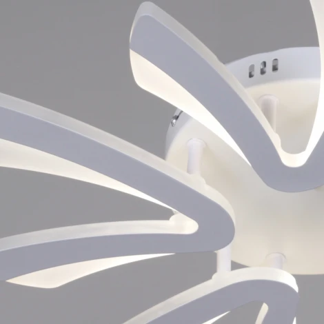 Потолочная люстра светодиодная на штанге с пультом с регулировкой цветовой температуры, яркости и с ночным режимом Reluce 59090-0.3-05 WH