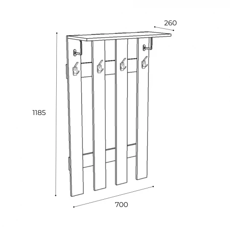 Вешалка ТЭКС Ямайка ЯПВ-1, белый
