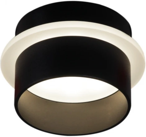 Встраиваемый точечный светильник светодиодный Reluce 16075-9.5-001QR SMD7W BK (220V)