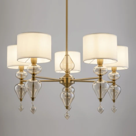 Потолочная люстра на штанге Freya Raise FR5369CL-05BS (220V, круглые)