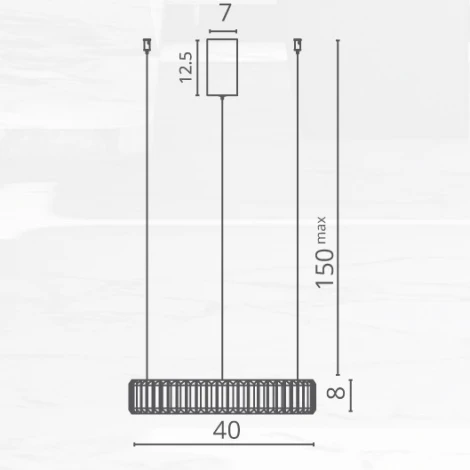 Подвесной светильник Divinare Renata 1135/02 SP-24 (LED, 220V, хрусталь, на тросе, кольцо)
