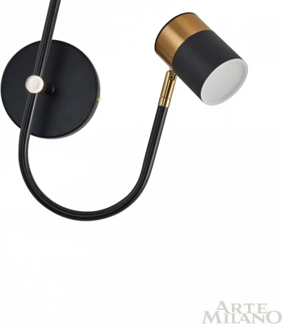 Бра Arte Milano Ferrara-71040 274802/1+1B BK/GD (220V)