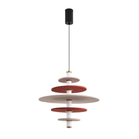 Подвесной светильник светодиодный Lumion Felta 8296/14ALчерный/бежевый/бурый, металл/фетр/акрил LED 14W 3000K 220V (на проводе, круглые)