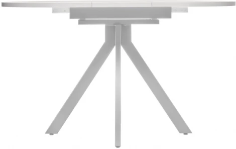 Стол Rudolf круглый раскладной 100-130x100x75см, белый мрамор, белый Bradex Home арт.RF 0523