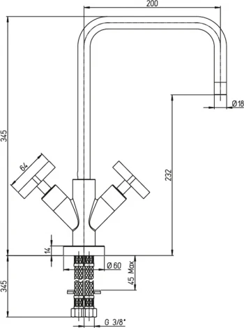 Смеситель Paini Lemon 83CR572KM для кухонной мойки