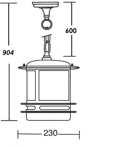 Уличный светильник подвесной Oasis Light TOKIO 68305 Bl opal (220V, на цепи, IP44)
