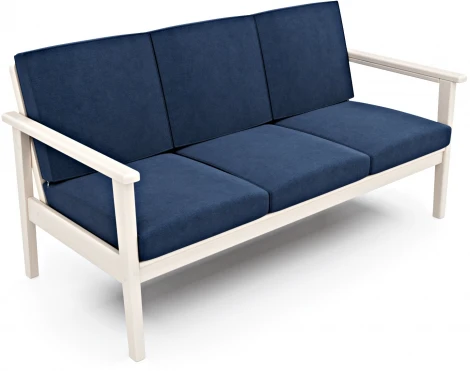 Диван Arsko прямой Лориан Б беленый дуб велюр синий