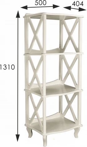 Этажерка-стеллаж Джульетта 3 уровня, дуб шампань Л Mebelik арт.008563