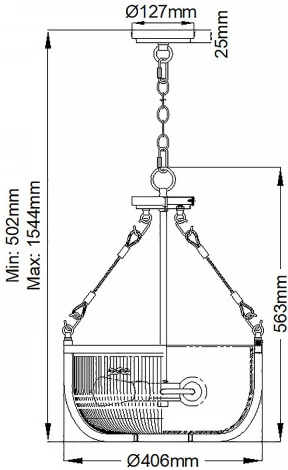 Подвесная люстра Kichler Roux QN-ROUX3-NBR (220V, на цепи, круглые)