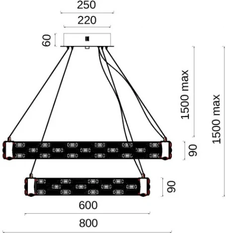 Подвесная люстра Fluorite Festo FL1052-20P (LED, 220V, на тросе, кольцо)