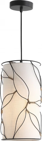 Подвесной светильник ST Luce Root SL6228.403.01 Черный/Бежевый E27 1*60W (220V, на проводе, круглые)