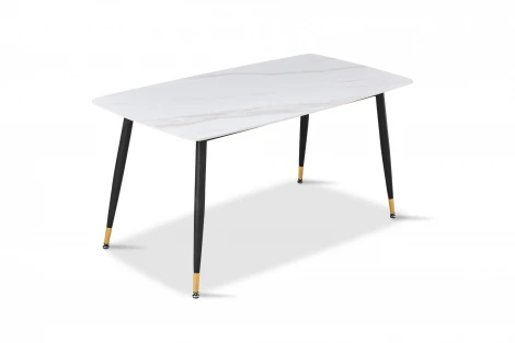 Стол обеденный IST-CASA Рио DT-2849.1, 140х80х75 см, белый мрамор