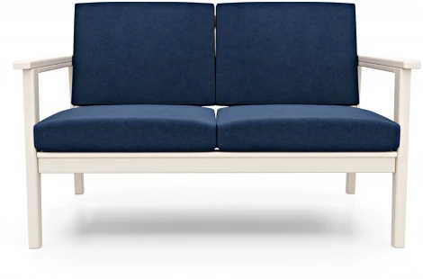 Диван Arsko прямой Лориан М беленый дуб велюр синий