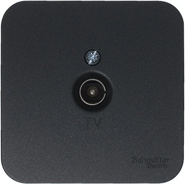ТВ-розетка накладная оконечная (антрацит) Systeme Electric Blanca BLNTA000016