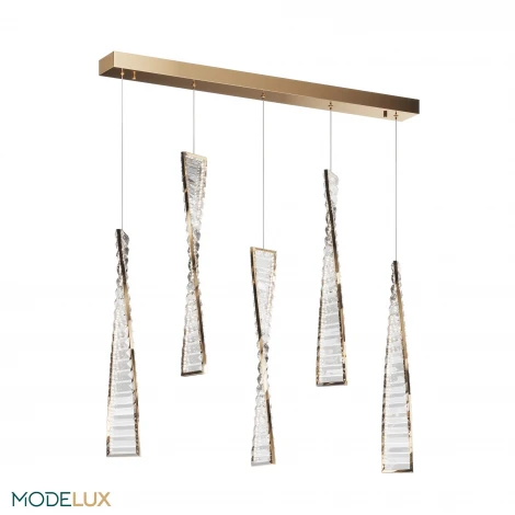Подвесной светильник светодиодный хрустальный Modelux MODESTYLE MS.88910.5 GD