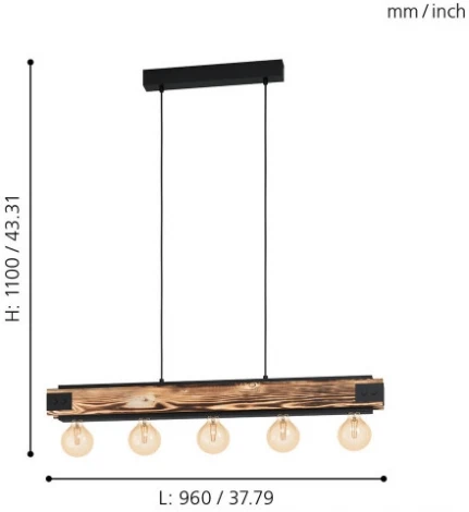 Подвесной светильник Eglo Layham 43468