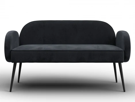 Диван прямой Лига-086 (Фанера/Металл/Велюр/Темно-серый) Лига Диванов 131093