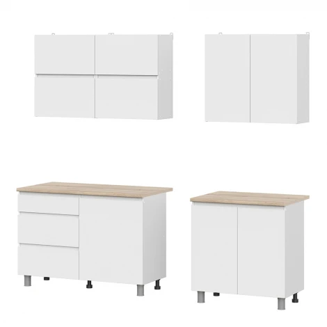 Готовая кухня Арника Токио 2м серия 3, Белый