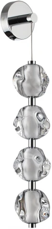 Бра Odeon Light Jemstone 5084/17WL хром/прозрачный/металл/акрил LED 17W 4000K 850Лм (220V, шар, бусы)