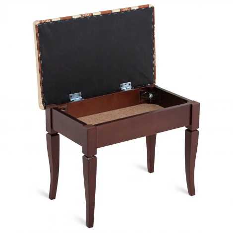 Банкетка Ретро М с ящиком средне-коричневый, ткань полоса коричн. Mebelik 009372