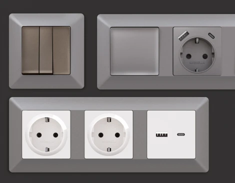 Рамка Ambrella Volt ALFA Line (Сталь матовый) 4-ая AF110504