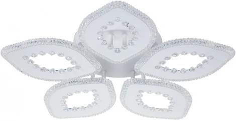 Потолочная люстра Dew 10271/5 LED*90W White (ночной режим, 220V, пульт управления, цветы)