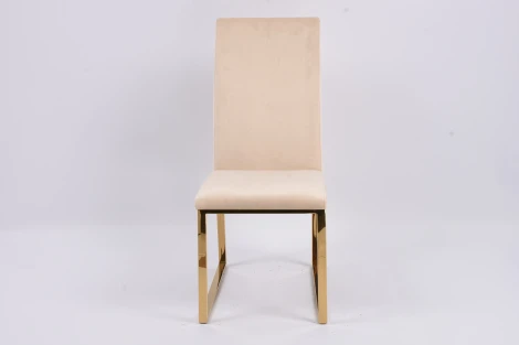 Стул обеденный Милан MC819-BG-2, 63х45х99, бежевый/глянцевое золото IST-CASA