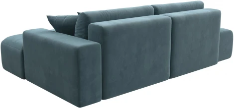 Диван угловой Лига-036 НПБ Модерн правый угол (Бирюзовый/Велюр) Лига Диванов арт.121408