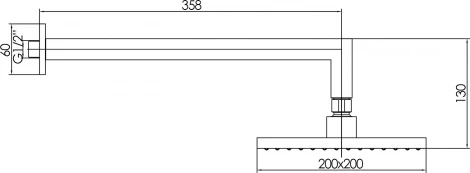 Верхний душ E.C.A. Tiera 102145031EX