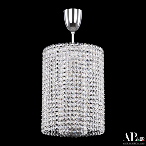Потолочная люстра на штанге светодиодная с пультом APL LED Sicilia SH01.25.A.LED-DIM.Ni.Tube (220V, хрусталь)