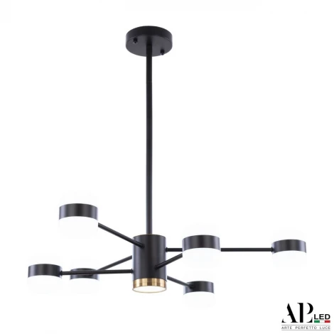 Потолочная люстра на штанге светодиодные APL LED Ferrara 3307.6296-6 Black