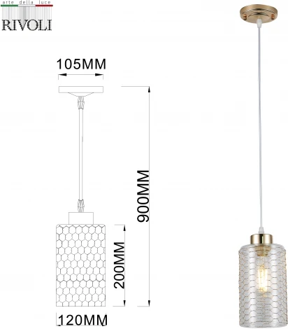 Подвесной светильник Rivoli Malice 9124-201