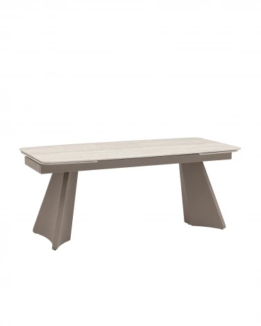 Стол обеденный Eliora 180-260х90 см серый травертин керамика Stool Group УТ000042588