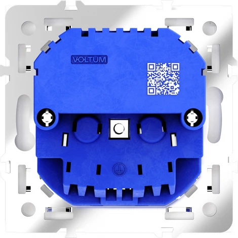 Розетка с заземлением, шторками и USB Type A+С (белый глянцевый) Voltum S70 VLS040501