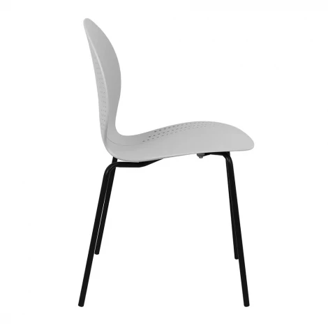 Комплект из 4-х стульев Wave серый с черными ножками Bradex Home FR 1065K