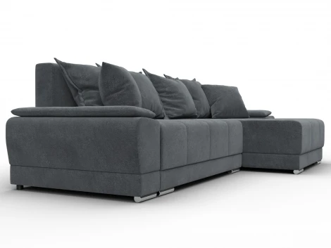 Диван угловой Лига-119 угол правый (ДСП,Брус,Фанера,ЛДС,Велюр/Светло-серый) Лига Диванов 137099