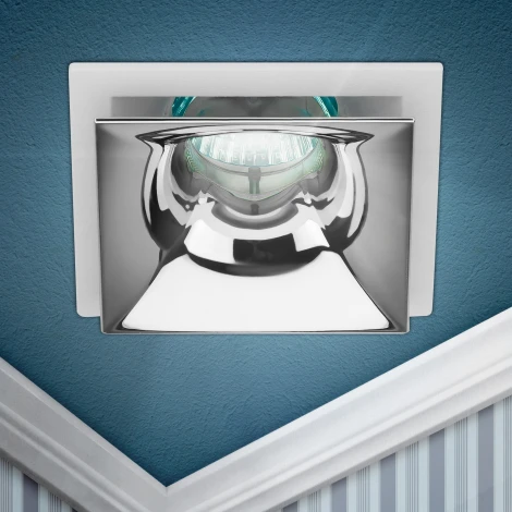 Встраиваемый точечный светильник ЭРА KL102 WH/CH (12V)