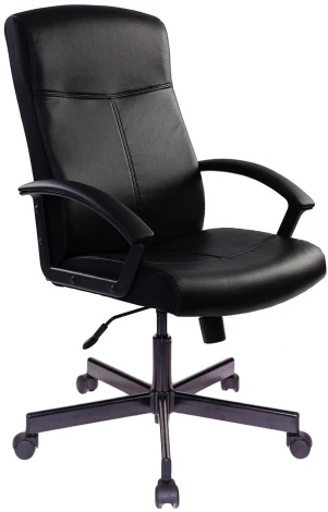 Кресло руководителя Бюрократ DOMINUS черный эко.кожа крестовина металл