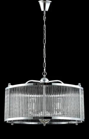 Подвесная люстра Crystal Lux Tadeo SP6 D600 CHROME/TRANSPARENTE (220V, на цепи, круглые)
